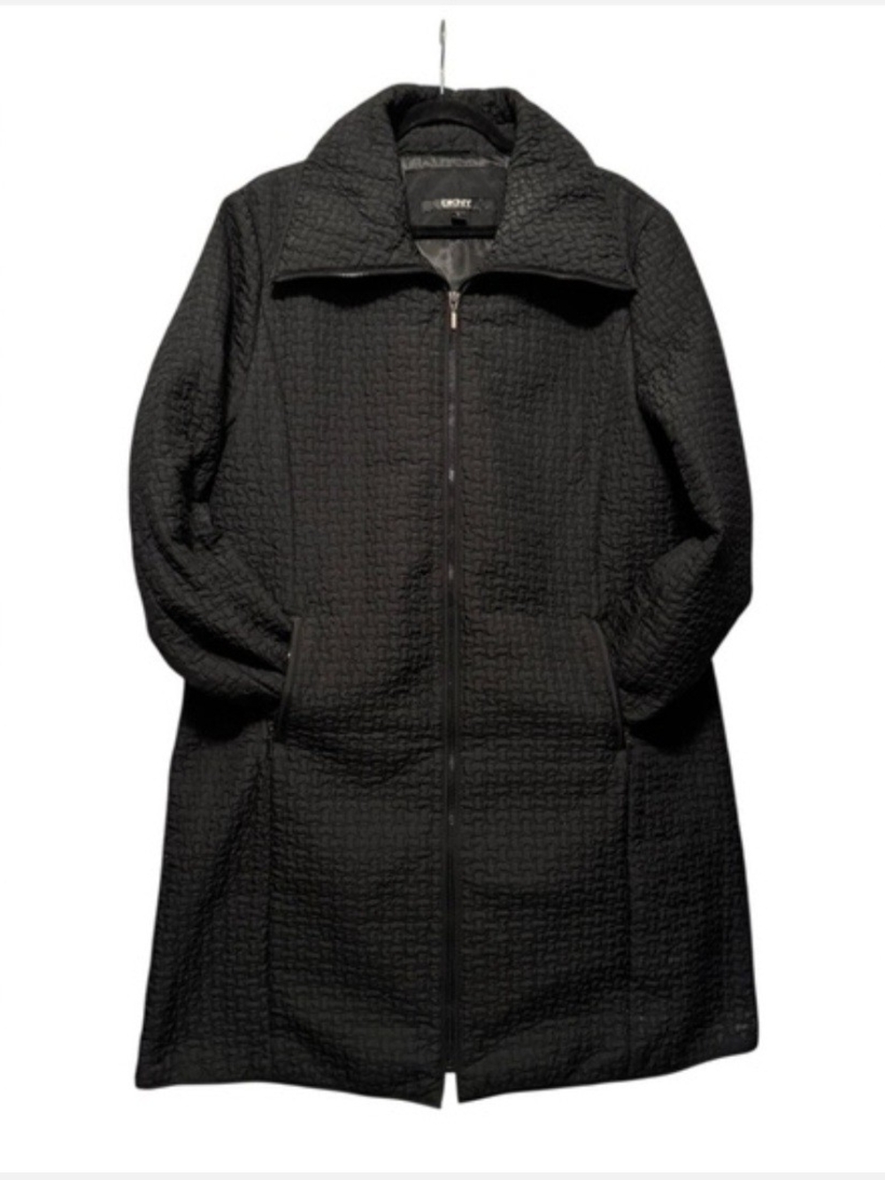 DKNY Black Quilted Down Coat - EUC